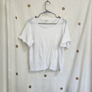 J. Crew Linen Tee in Classic White